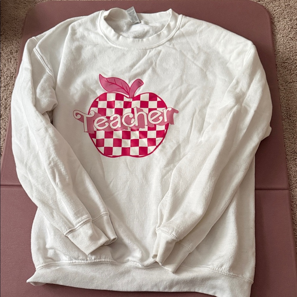 White and Pink Kids Sweatshirt